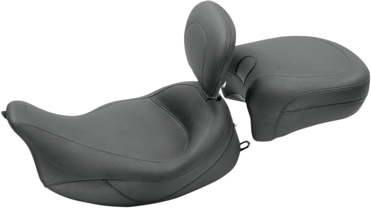 MUSTANG Vintage Super Solo Vinyl Seat with Removable Driver Backrest - Wide Super Solo Seat / Drivers Backrest / FL '08-25 0801-0555