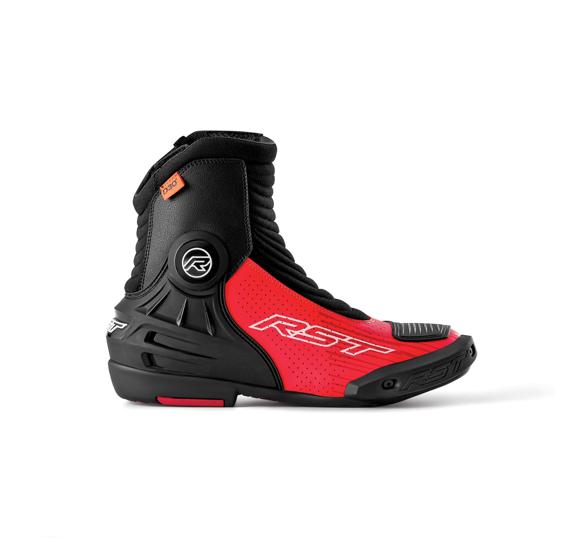 RST TracTech Evo III Short CE Men's Boot - Black / Fluorescent Red - View 10