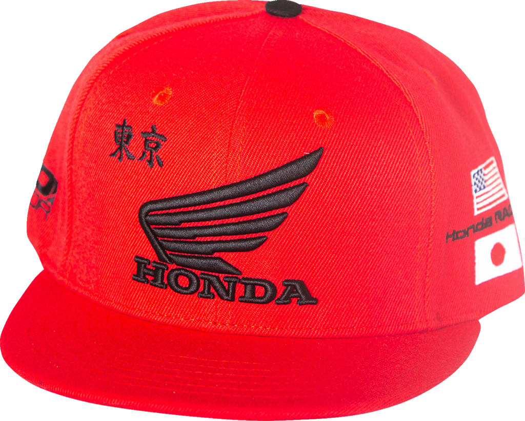 D'COR Visuals Honda Factory Wing Hat - Red - One Size