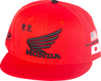D'COR Visuals Honda Factory Wing Hat - Red - One Size