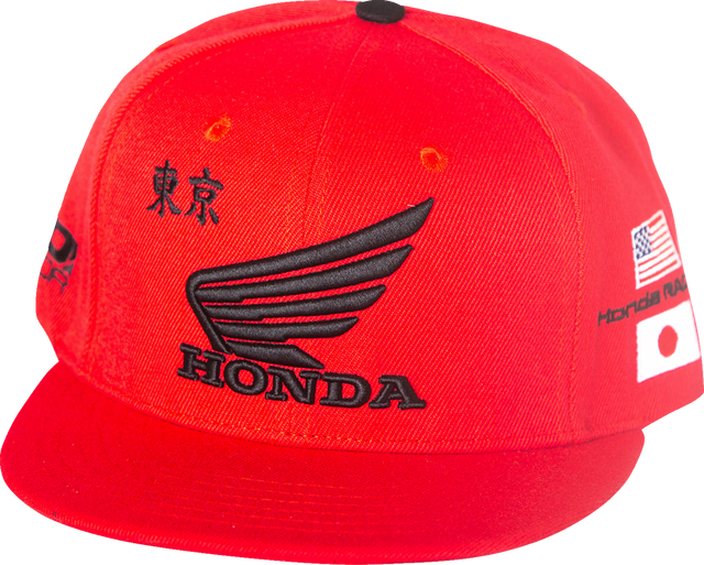 25014187 D'COR Visuals Honda Factory Wing Hat - Red - One Size