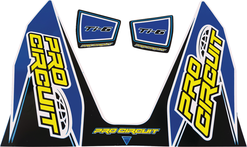 PRO CIRCUIT Ti-6 Exhaust Decals - Ti-6 Decal / Dark Blue 1860-2274