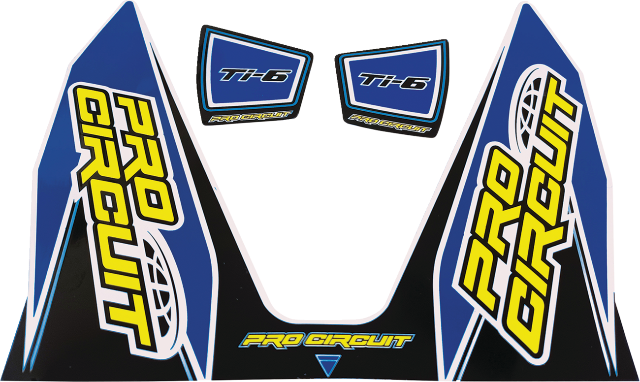 PRO CIRCUIT Ti-6 Exhaust Decals - Ti-6 Decal / Dark Blue 1860-2274