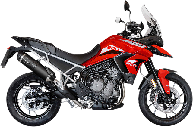 LeoVince LV One Evo Slip-On Muffler - Black Edition 14352EBU - Triumph Tiger 850/900 GT/Rally/Pro 2020-2023