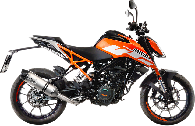 LeoVince LV One EVO Slip-On Muffler - Stainless Steel 14185EU - KTM Duke 390 2017-2020; KTM RC 390 2017-2020; KTM Duke 125 2017-2020