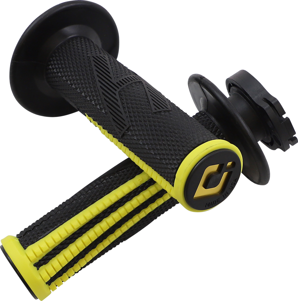 ODI Emig Pro V2 Lock-On Grips - Black/Yellow H36EPBY