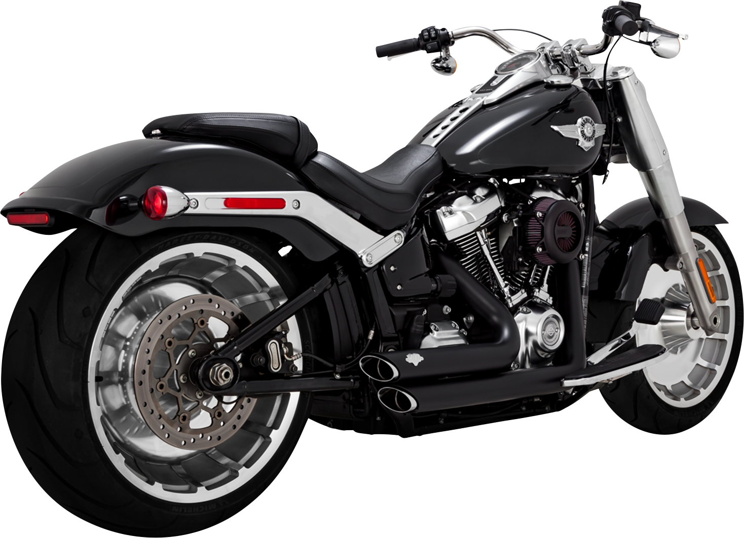 VANCE & HINES Shortshots Staggered Exhaust System - Matte Black 47335