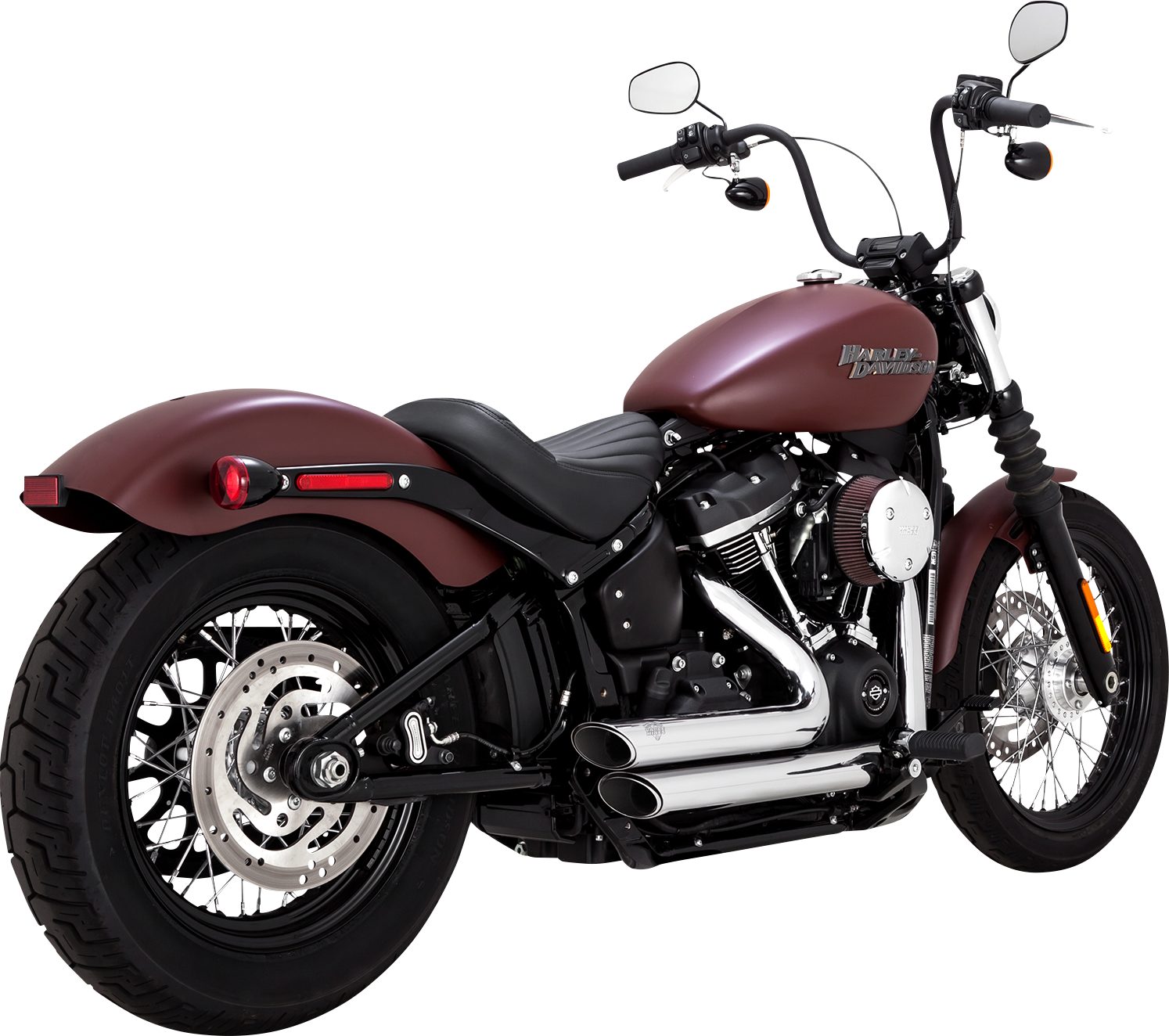 VANCE & HINES Shortshots Staggered Exhaust System - Chrome 17333