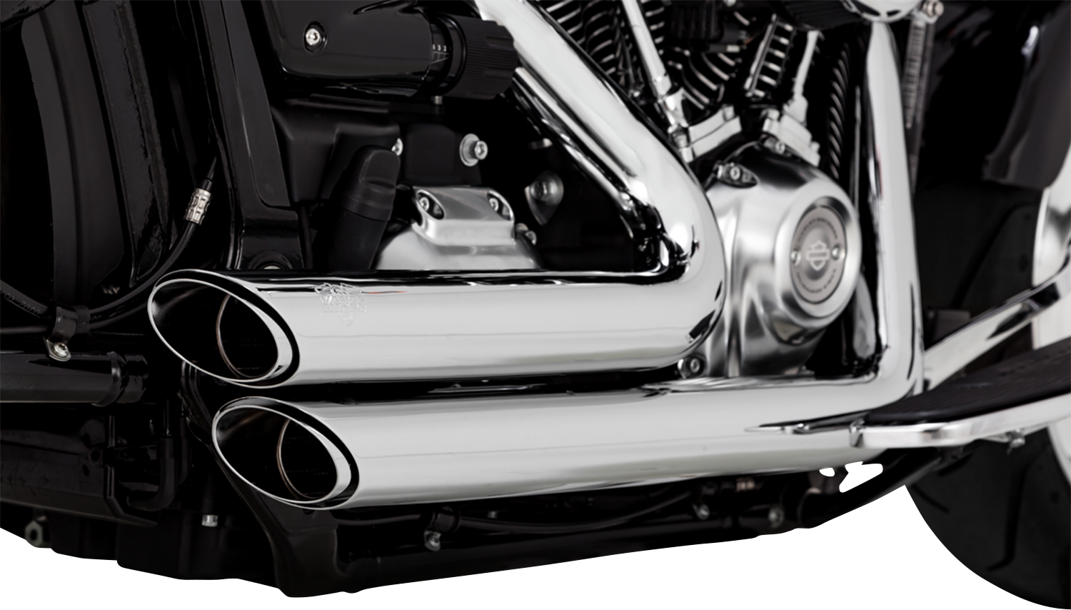 VANCE & HINES Shortshots Staggered Exhaust System - Chrome 17335