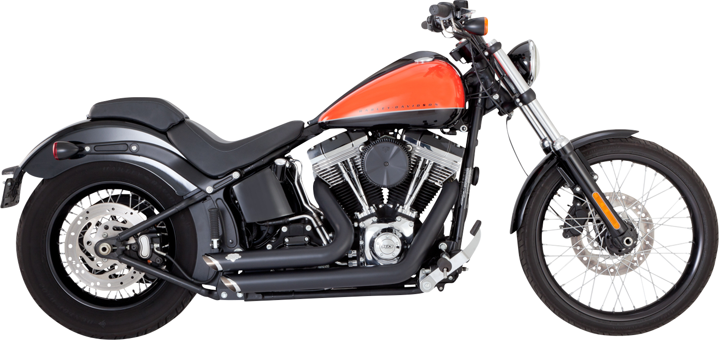 VANCE & HINES Shortshots Staggered Exhaust System - Matte Black 47325