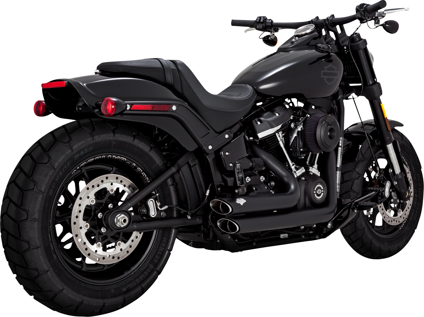 VANCE & HINES Shortshots Staggered Exhaust System - Matte Black 47333
