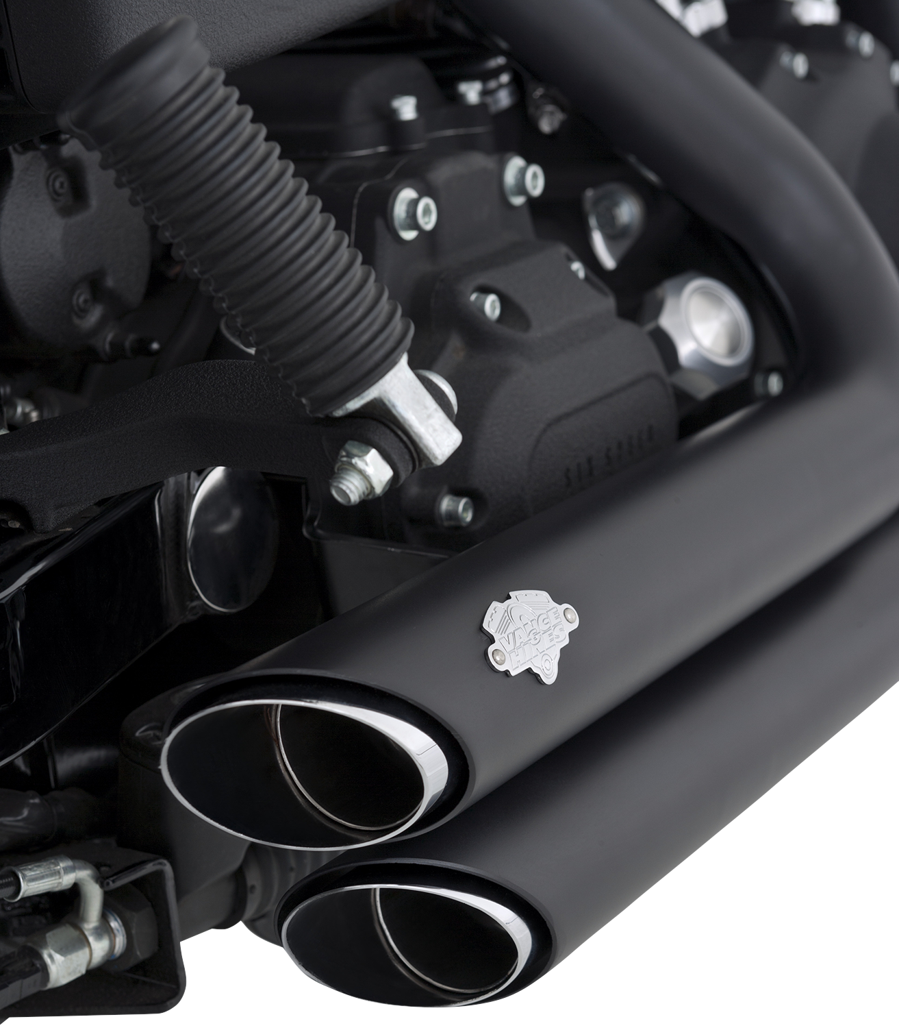 VANCE & HINES Shortshots Staggered Exhaust System - Matte Black 47317