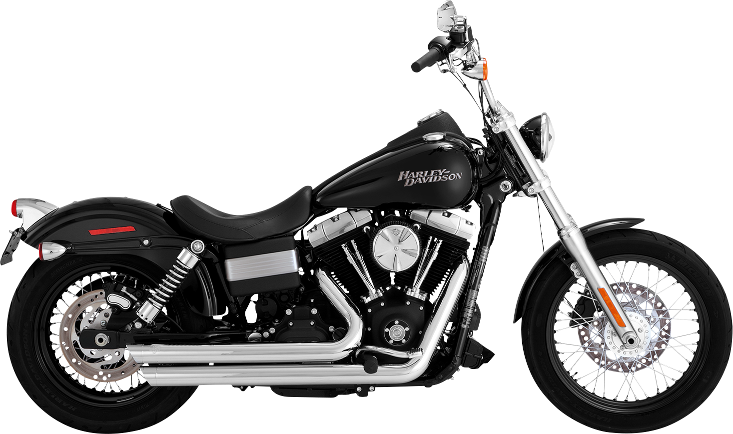 VANCE & HINES Big Shots Staggered Exhaust System - Chrome 17338