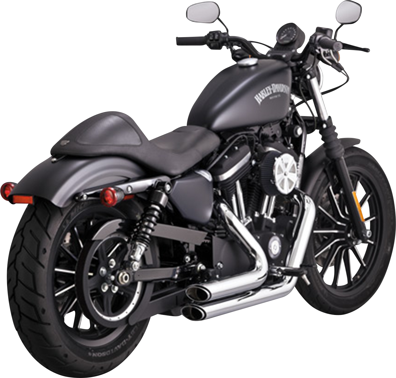 VANCE & HINES Shortshots Staggered Exhaust System - Chrome 17329