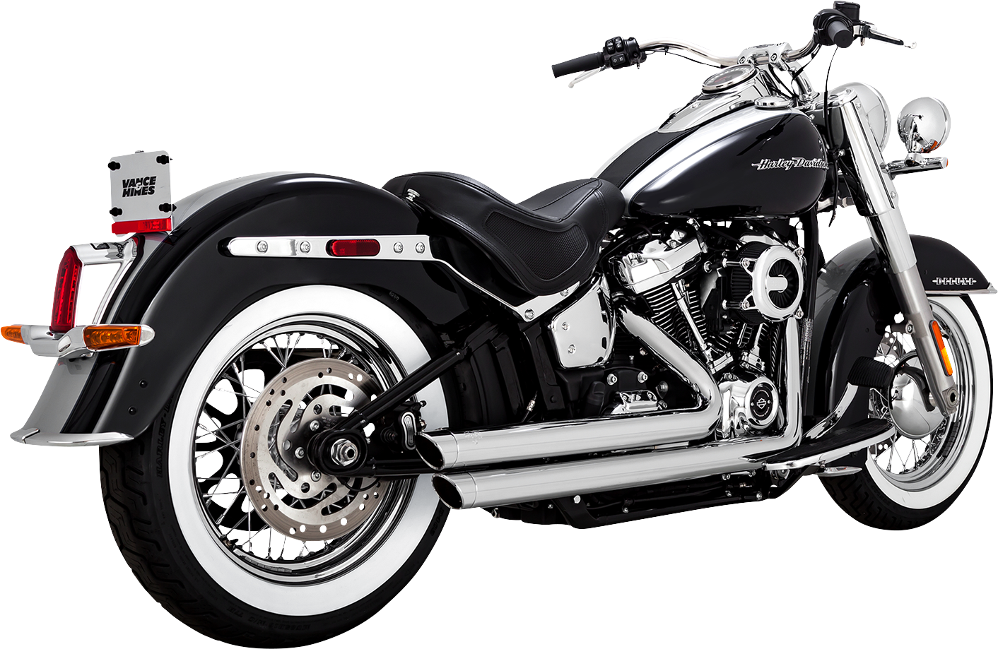 VANCE & HINES Big Shots Staggered Exhaust System - Chrome 17341