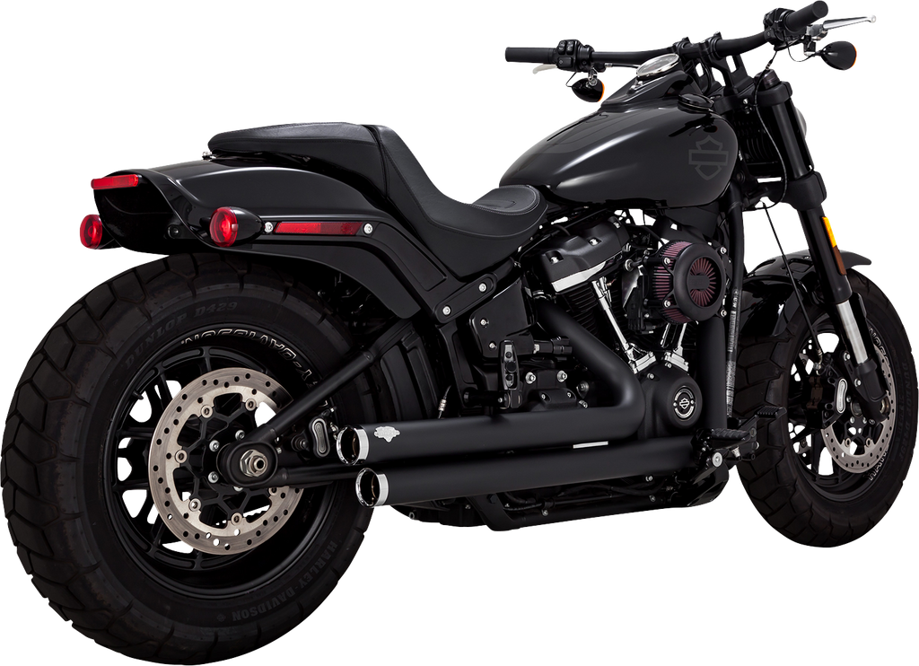 VANCE & HINES Big Shots Staggered Exhaust System - Black 47339
