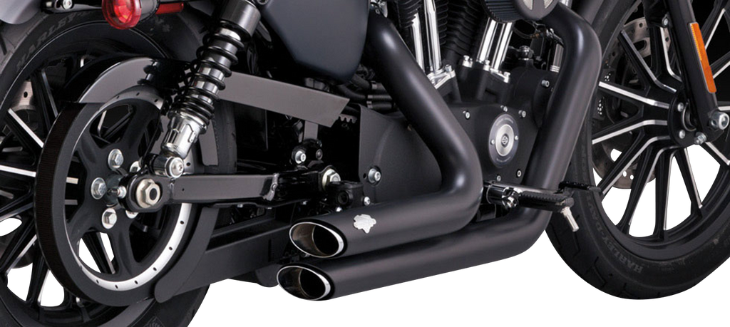VANCE & HINES Shortshots Staggered Exhaust System - Black 47329