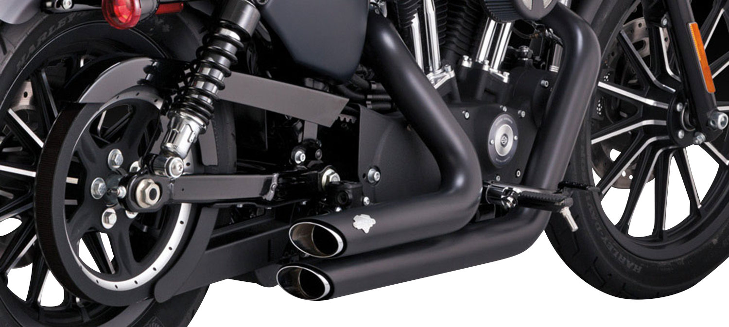 VANCE & HINES Shortshots Staggered Exhaust System - Black 47329