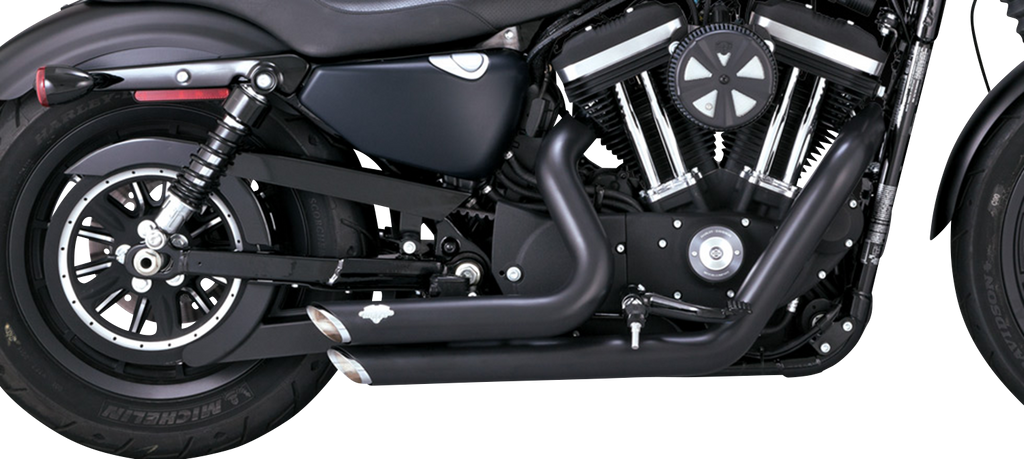 VANCE & HINES Shortshots Staggered Exhaust System - Black 47329