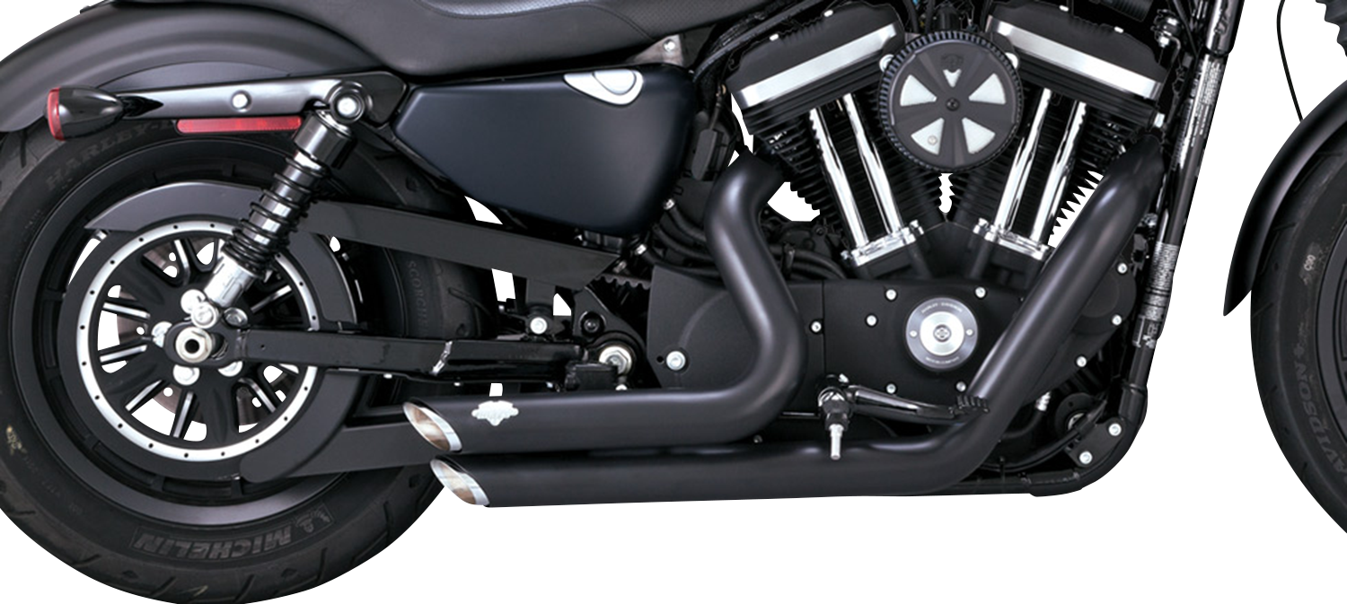 VANCE & HINES Shortshots Staggered Exhaust System - Black 47329