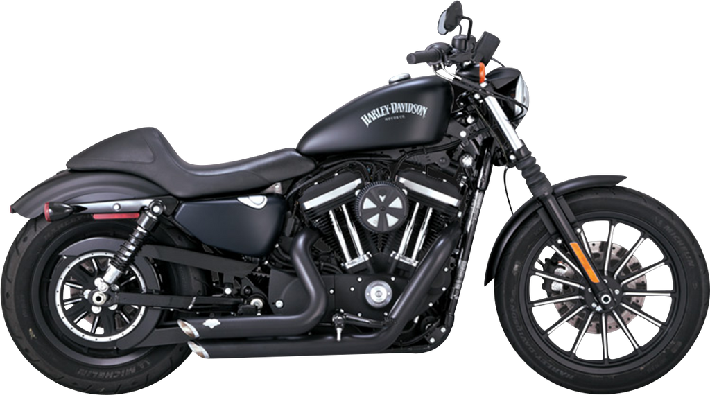 VANCE & HINES Shortshots Staggered Exhaust System - Black 47329
