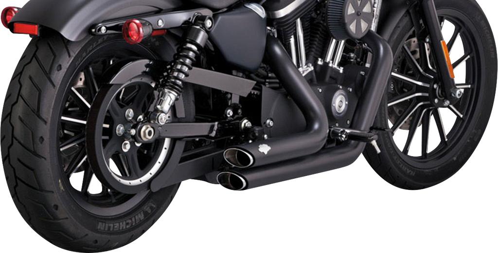 VANCE & HINES Shortshots Staggered Exhaust System - Black 47329