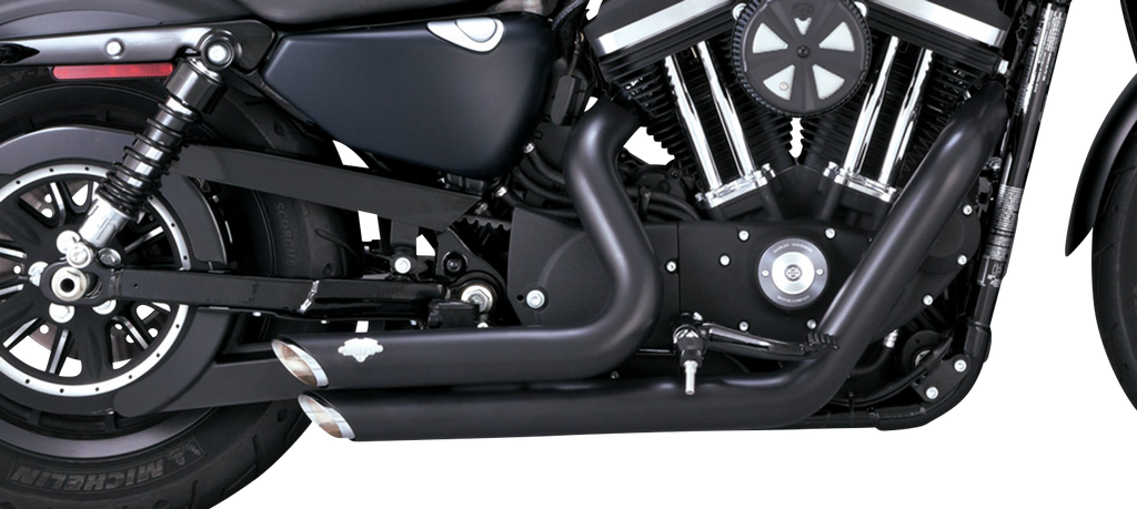 VANCE & HINES Shortshots Staggered Exhaust System - Black 47329