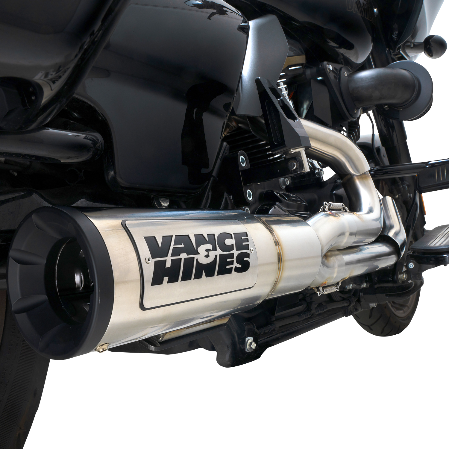 VANCE & HINES Hi-Output RR Exhaust System - Matte Black 47321