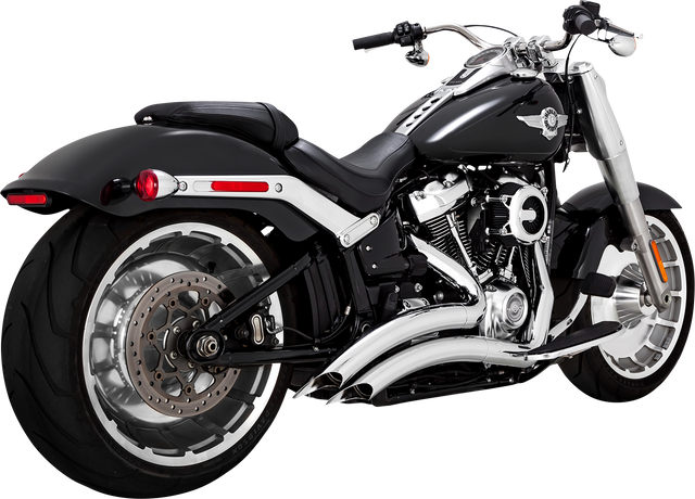 Vance & Hines Big Radius Exhaust System - Chrome 26375 - Harley-Davidson Softail Wide Tire Models Fat Boy Breakout 2 2018-2023