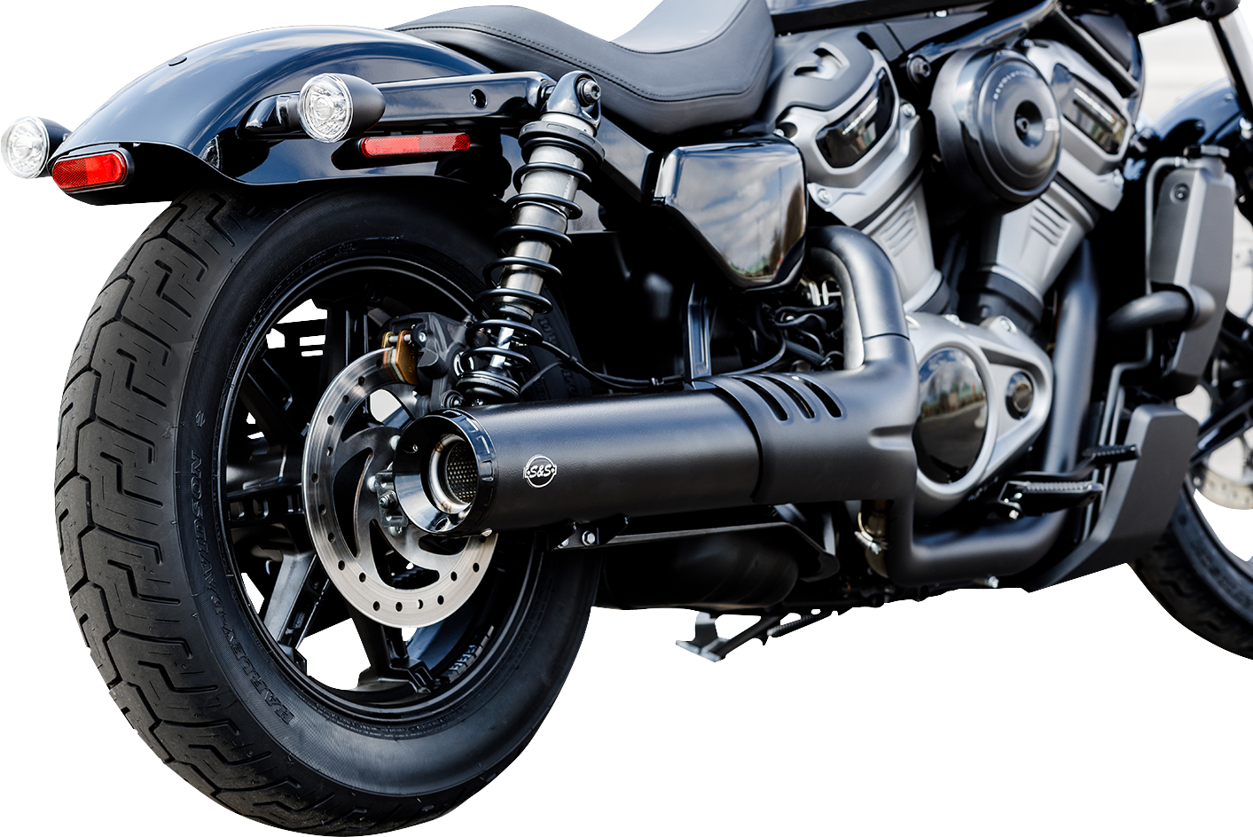 S&S CYCLE 4-1/2" Grand National Slip-On Muffler - Black - RH975 Nightster 550-1074