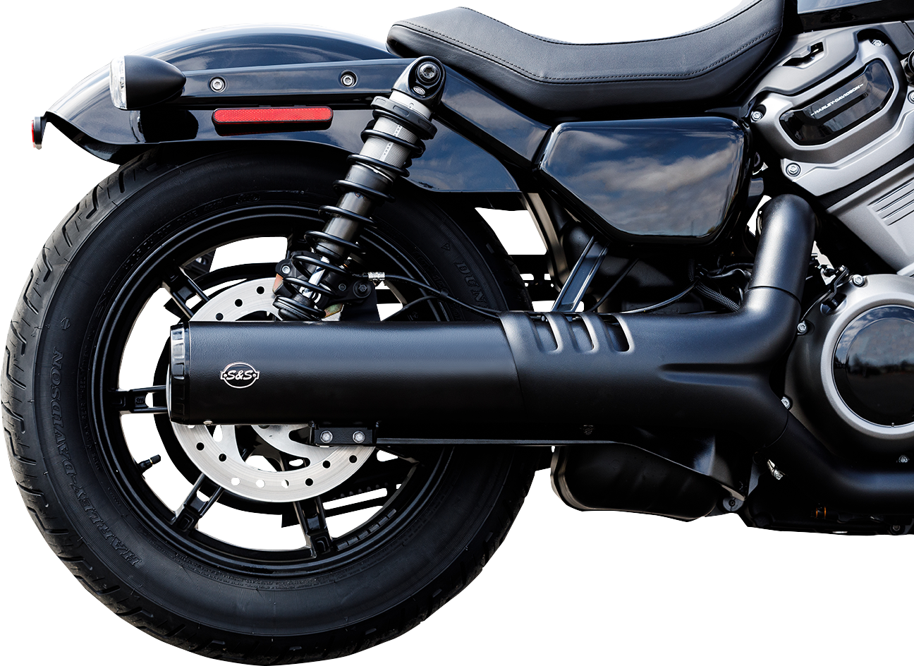 S&S CYCLE 4-1/2" Grand National Slip-On Muffler - Black - RH975 Nightster 550-1074