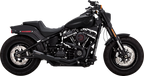 VANCE & HINES 2-into-1 Upsweep Exhaust System - Black - Stainless Steel 47323