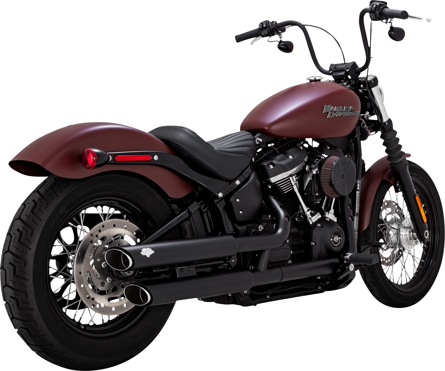 VANCE & HINES 3" Twin Slash Slip-On Mufflers - Black 46376
