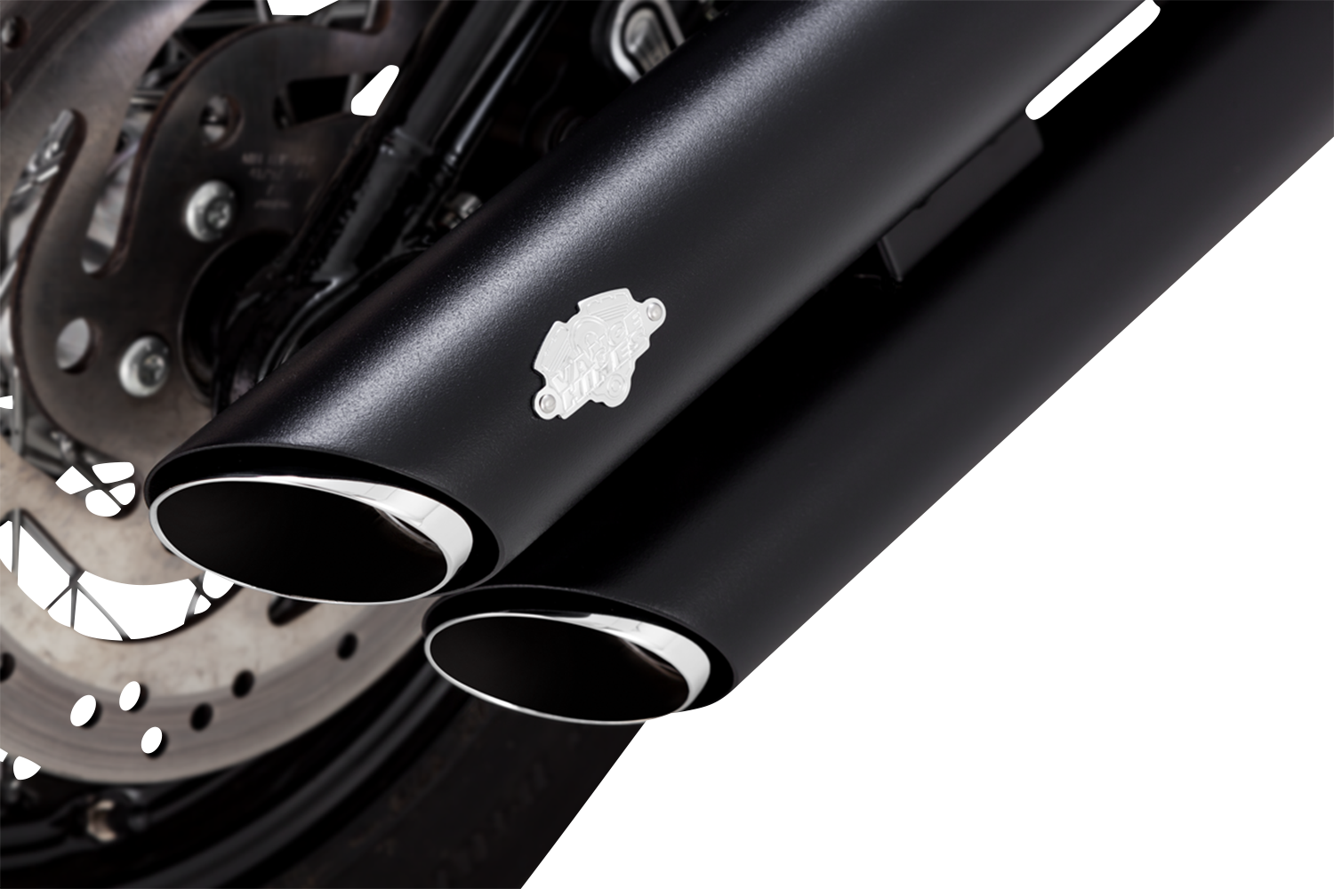 VANCE & HINES 3" Twin Slash Slip-On Mufflers - Black 46376