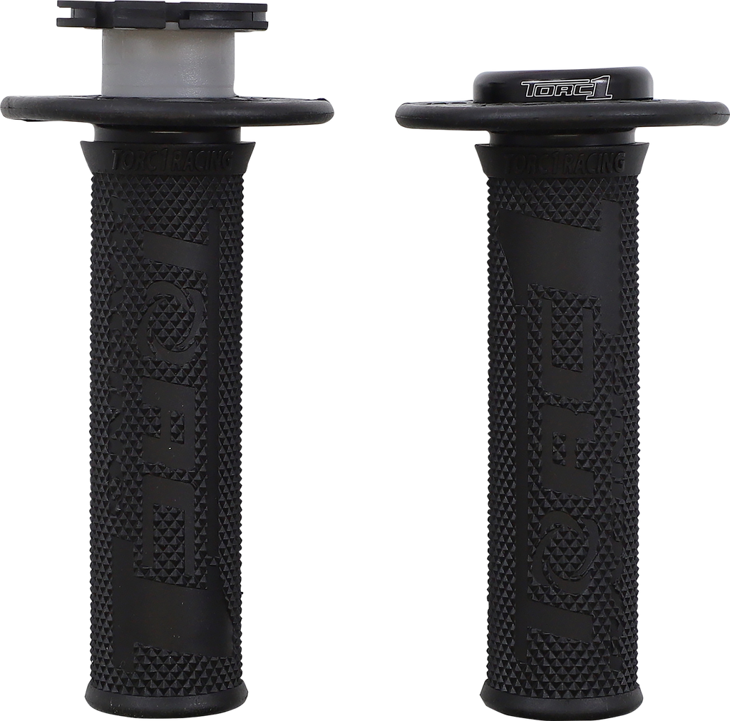 TORC1 Defy Lock-On Grips - Diamond - KEV-TEC Ballistic Rubber - Black 4650-0202