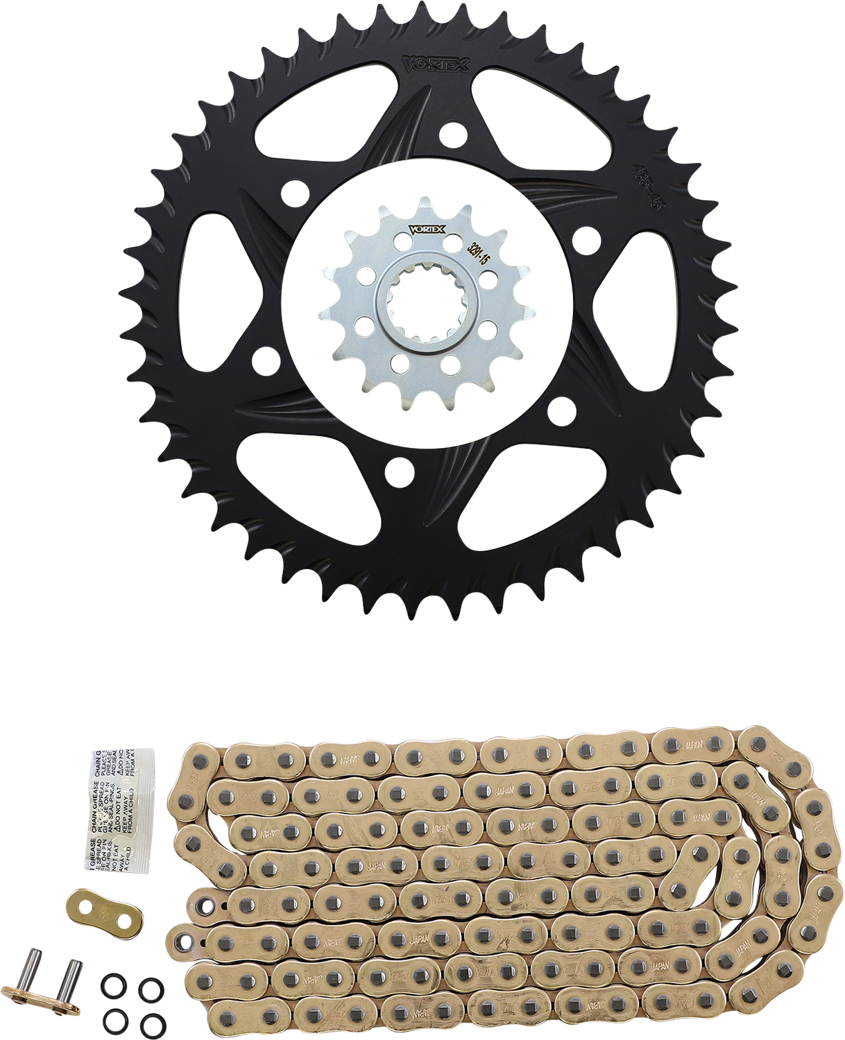 VORTEX Chain and Sprocket Kit - HFRA - Gold - Yamaha FZ/MT-10 CKG6456