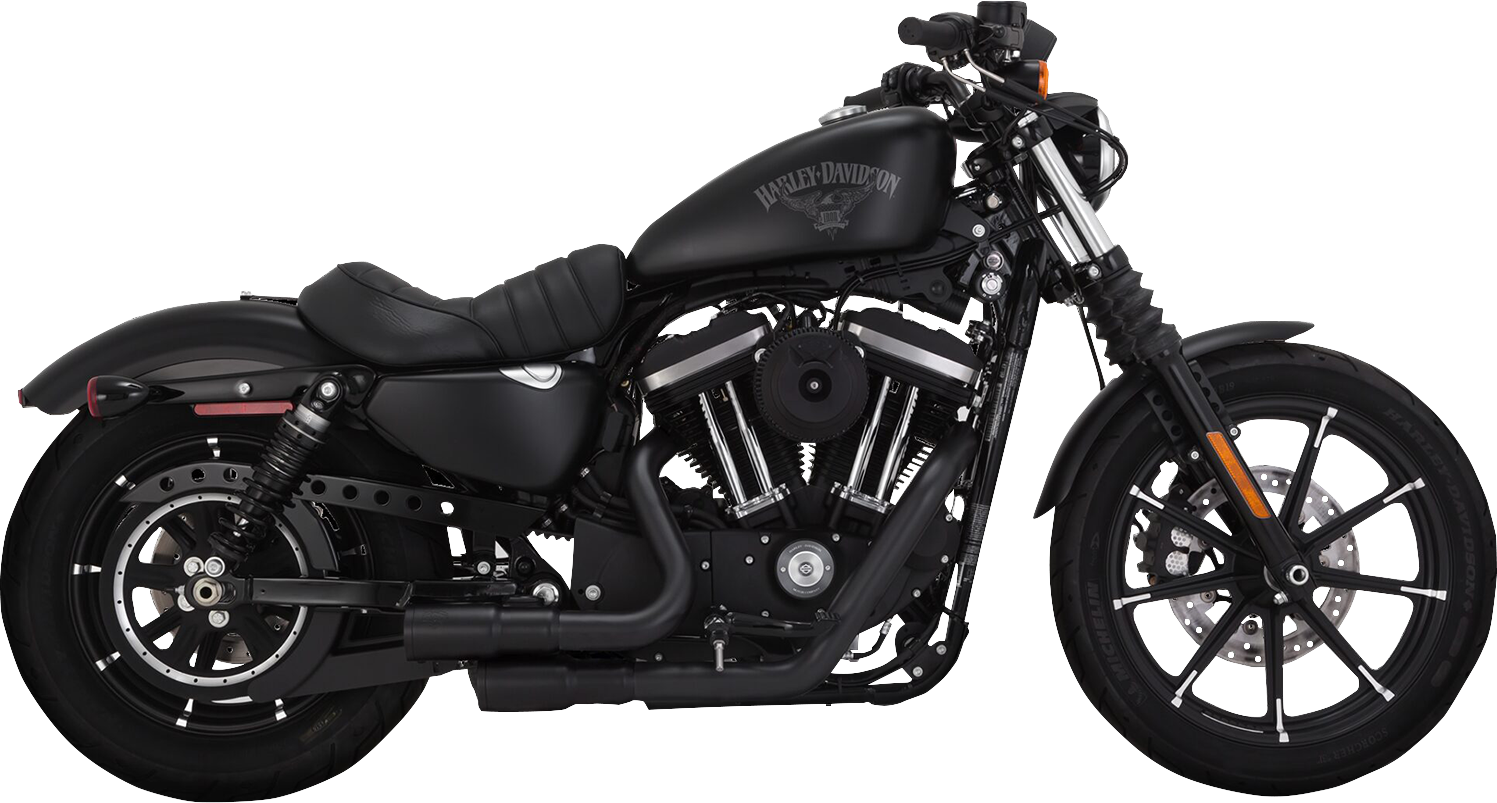VANCE & HINES 2-into-2 Mini Grenades Exhaust System - Black 46374