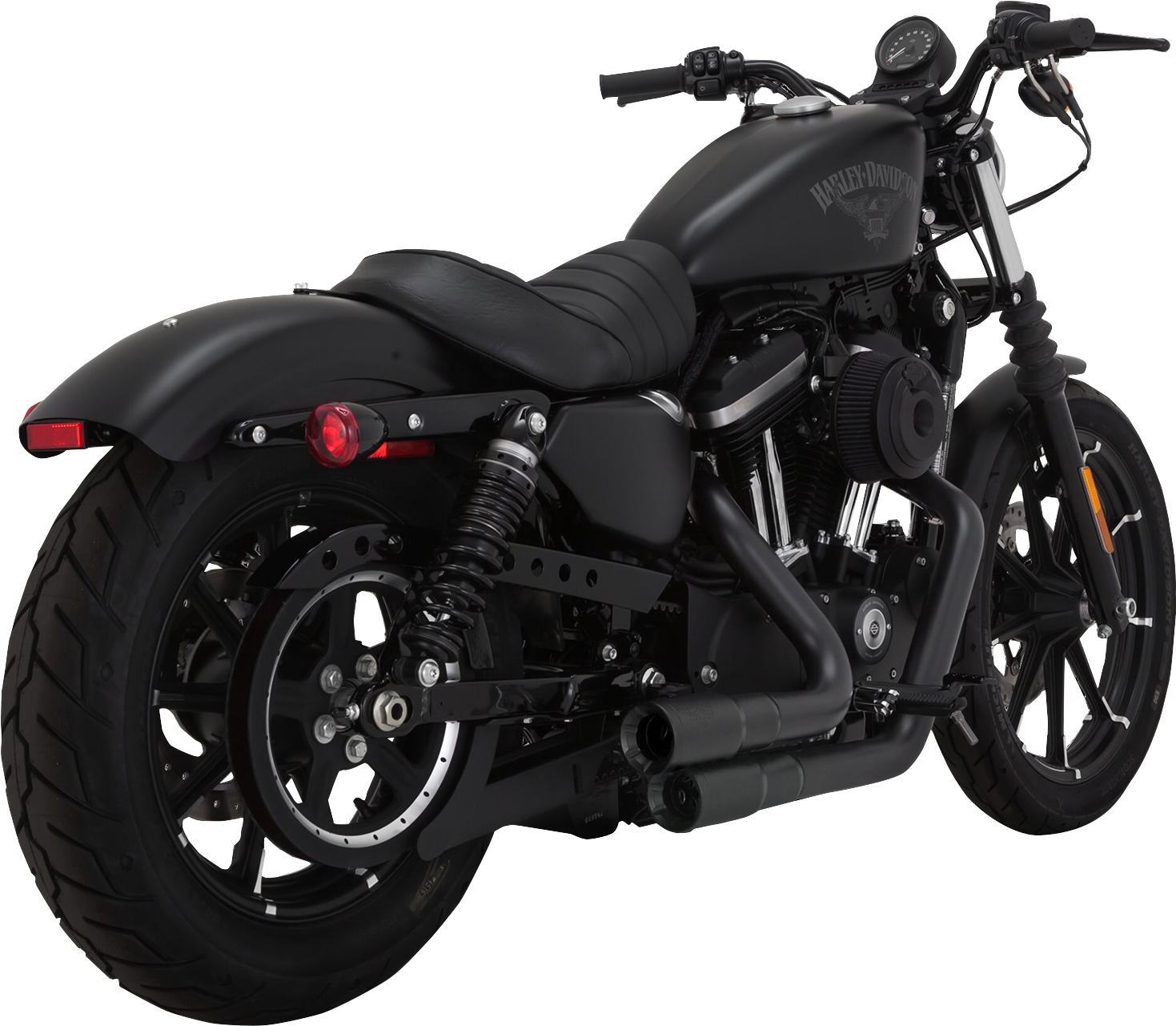 VANCE & HINES 2-into-2 Mini Grenades Exhaust System - Black 46374