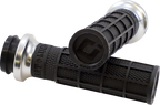 ODI Hart-Luck Signature V-Twin Lock-On™ Grips - TBW - Black/Silver V31HTW-BB-S