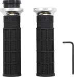 ODI Hart-Luck Signature V-Twin Lock-On™ Grips - TBW - Black/Silver V31HTW-BB-S