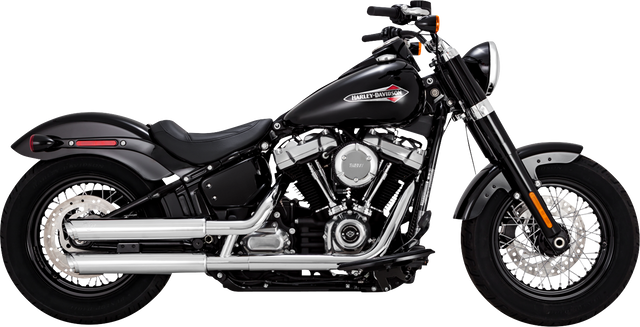 Vance & Hines 3" Twin Slash Slip-On Muffler - Chrome 16376 - Harley-Davidson Softail Street Bob Fat Boy 2018-2023