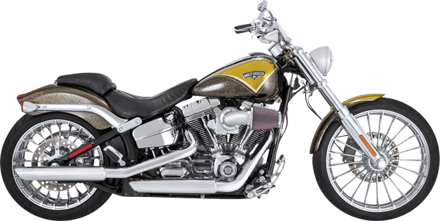 Vance & Hines 3" Twin Slash Slip-On Muffler - Chrome 16335 - Harley-Davidson Softail Standard Heritage 2010-2017