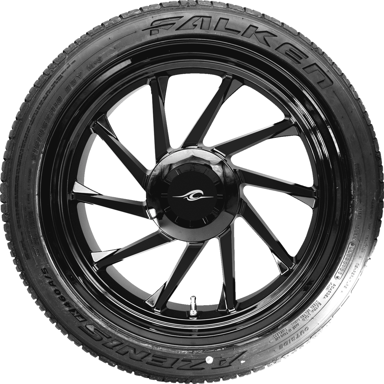 COASTAL MOTO Hurricane 3D Rear Left Wheel - Black (18") | Falken Tire (215/45ZR18) 0336-0035