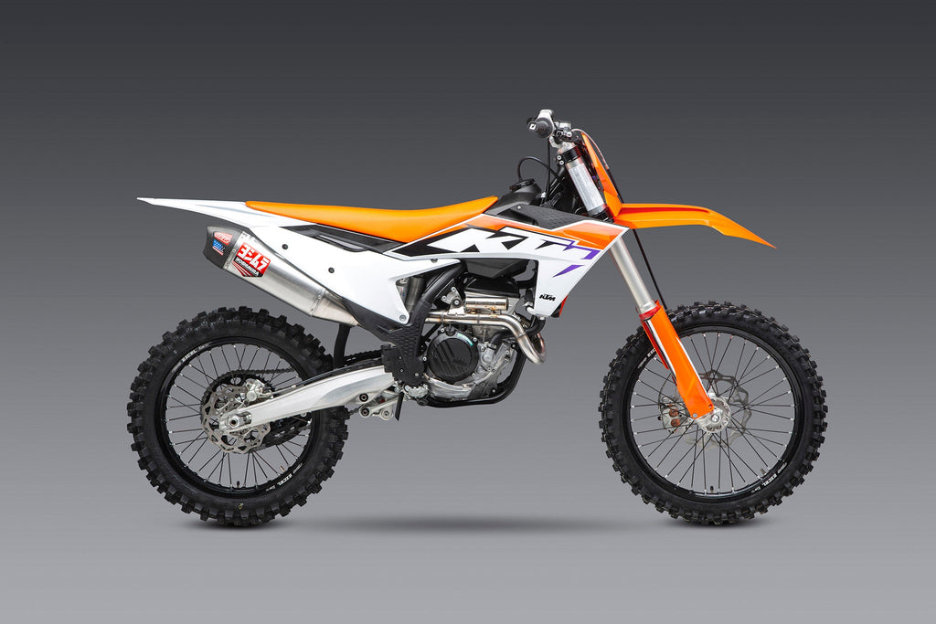 Yoshimura KTM 250/350SX-F / Husqvarna FC250/350 22-26 RS-12 Stainless Full Exhaust, w/ Aluminum Muffler