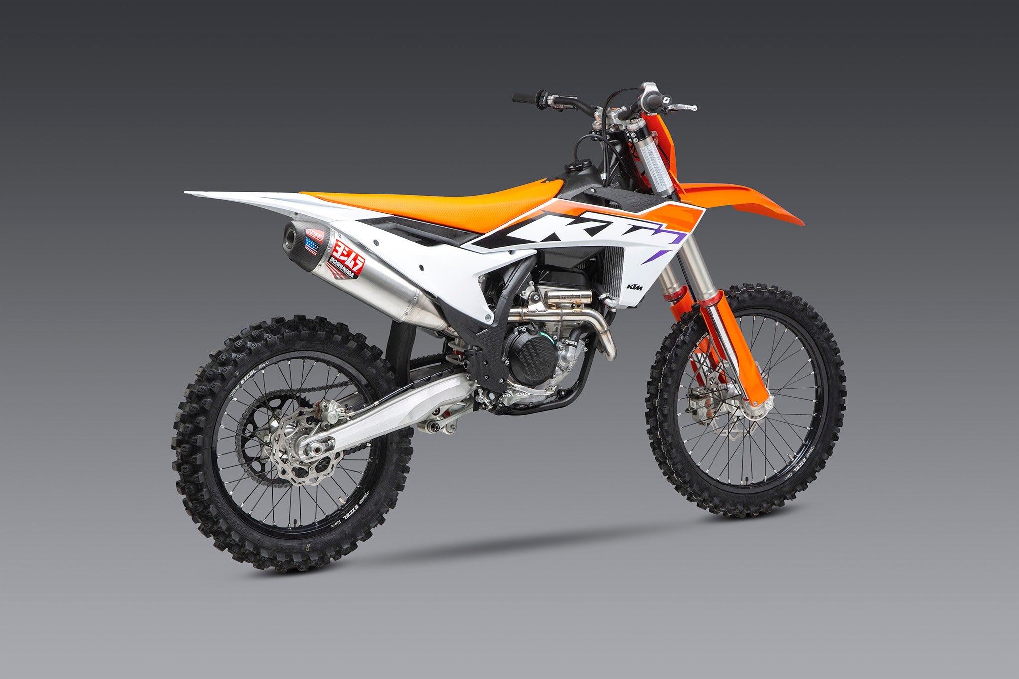 Yoshimura KTM 250/350SX-F / Husqvarna FC250/350 22-26 RS-12 Stainless Full Exhaust, w/ Aluminum Muffler