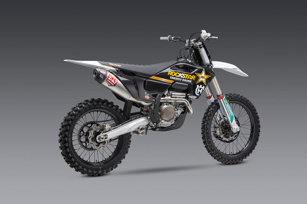 Yoshimura KTM 250/350SX-F / Husqvarna FC250/350 22-26 RS-12 Stainless Full Exhaust, w/ Aluminum Muffler