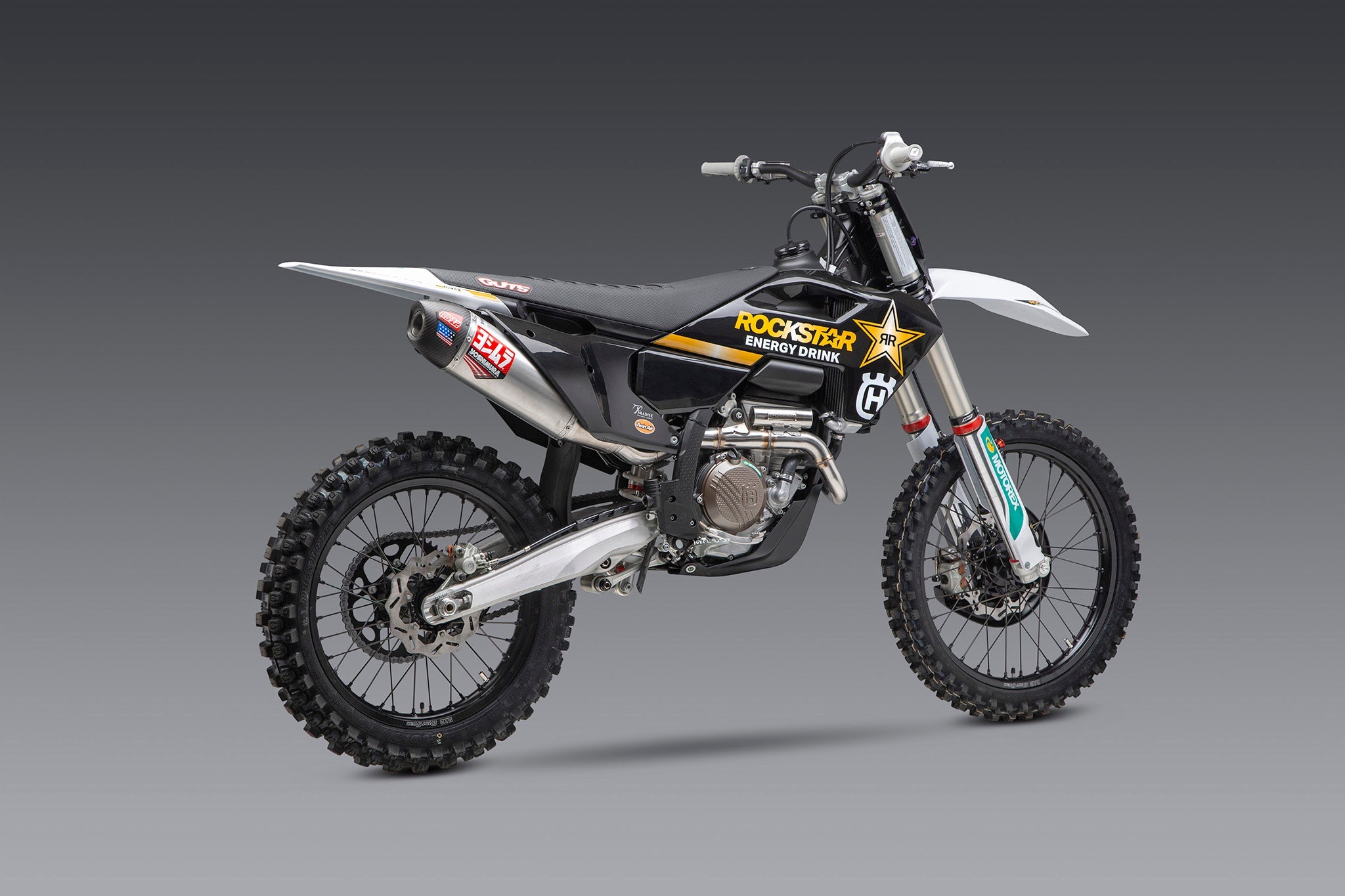 Yoshimura KTM 250/350SX-F / Husqvarna FC250/350 22-26 RS-12 Stainless Full Exhaust, w/ Aluminum Muffler