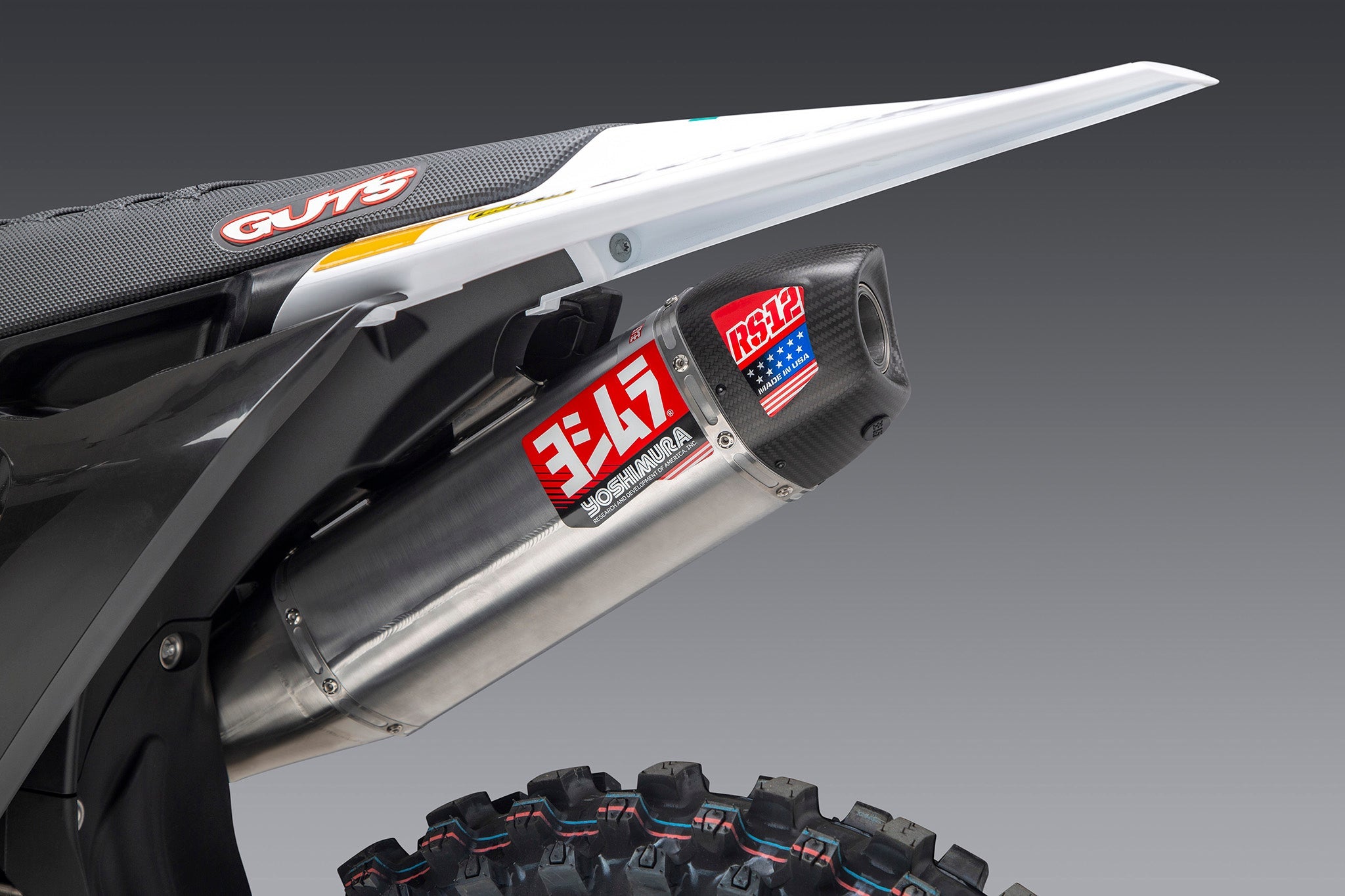 Yoshimura KTM 250/350SX-F / Husqvarna FC250/350 22-26 RS-12 Stainless Full Exhaust, w/ Aluminum Muffler