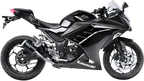 LEOVINCE LV-10 Slip-On Muffler - Black Stainless Steel - Ninja 300 15205BU