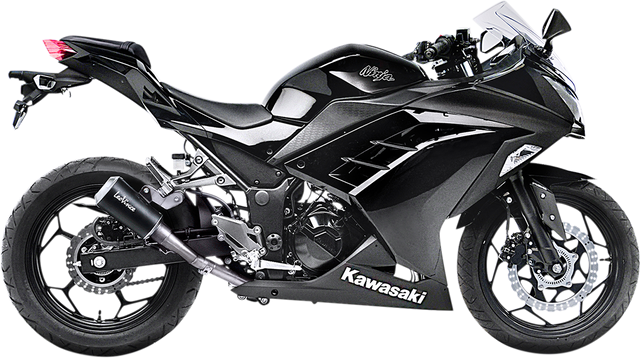 LeoVince Slip-On Muffler - Black Stainless Steel - Ninja 300 15205BU - Kawasaki Ninja 300 LV-10 - Kawasaki Ninja 300 2013-2017
